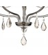 Ceiling Chandelier Pendant 5 Light E14, Polished Chrome & Satin Nickel, Clear Crystal - 7