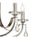 Ceiling Chandelier Pendant 5 Light E14, Polished Chrome & Satin Nickel, Clear Crystal - 8