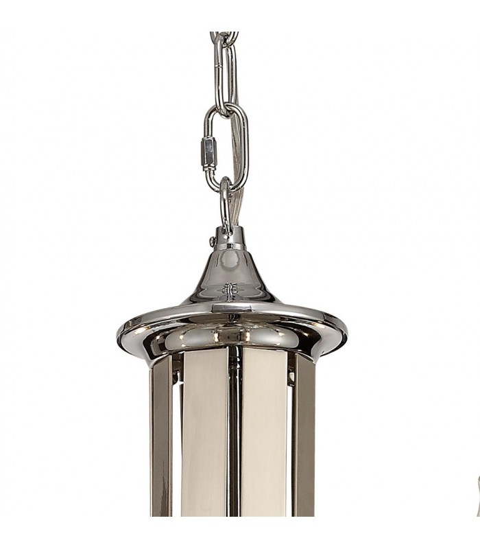 Ceiling Chandelier Pendant 8 Light E14 Polished Chrome, Satin Nickel, Clear Crystal - 5