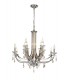 Ceiling Chandelier Pendant 12 Light E14 Polished Chrome, Satin Nickel, Clear Crystal - 1