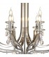 Ceiling Chandelier Pendant 12 Light E14 Polished Chrome, Satin Nickel, Clear Crystal - 6