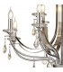 Ceiling Chandelier Pendant 12 Light E14 Polished Chrome, Satin Nickel, Clear Crystal - 7