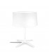 3 Light Table Lamp with White Fabric Shade, E27 - 1