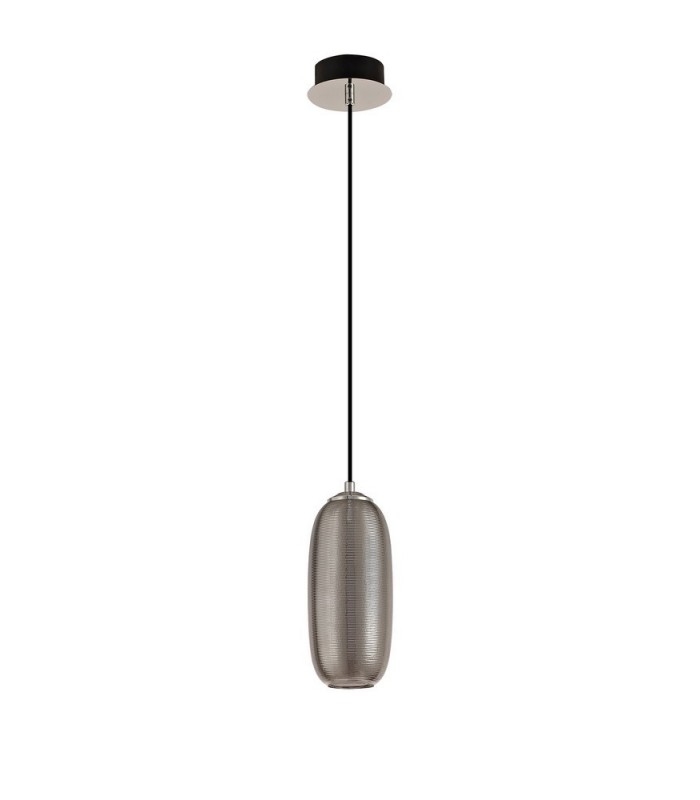 Ceiling Pendant, 1 x 8W LED, 4000K, 720lm, Smoked, Black - 3