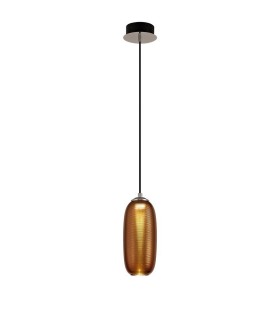 Ceiling Pendant, 1 x 8W LED, 4000K, 720lm, Copper, Black - 1