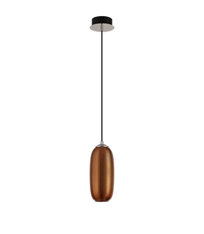 Ceiling Pendant, 1 x 8W LED, 4000K, 720lm, Copper, Black - 3