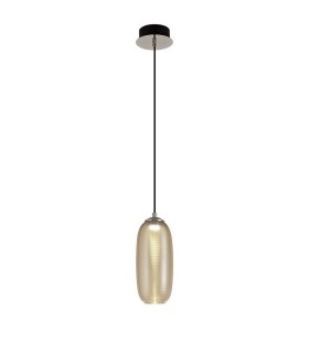 Ceiling Pendant, 1 x 8W LED, 4000K, 720lm, Champagne, Black - 1