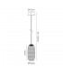Ceiling Pendant, 1 x 8W LED, 4000K, 720lm, Champagne, Black - 2
