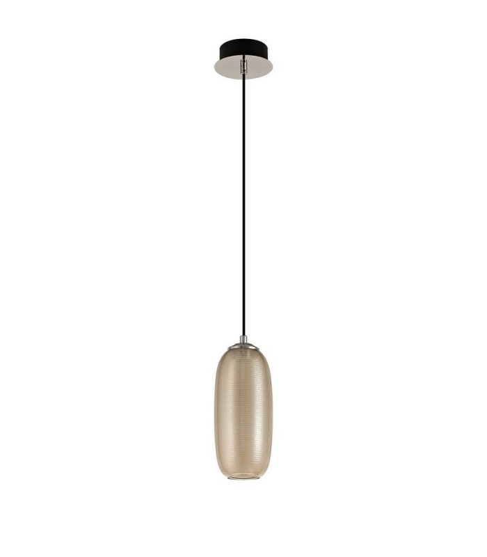 Ceiling Pendant, 1 x 8W LED, 4000K, 720lm, Champagne, Black - 3