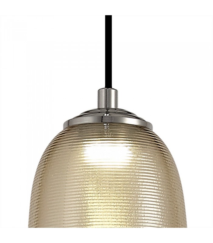 Ceiling Pendant, 1 x 8W LED, 4000K, 720lm, Champagne, Black - 5
