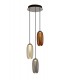 Multiple Ceiling Cluster Pendant, 3 x 8W LED, 4000K, 2160lm, Smoked, Copper & Champagne, Black - 1