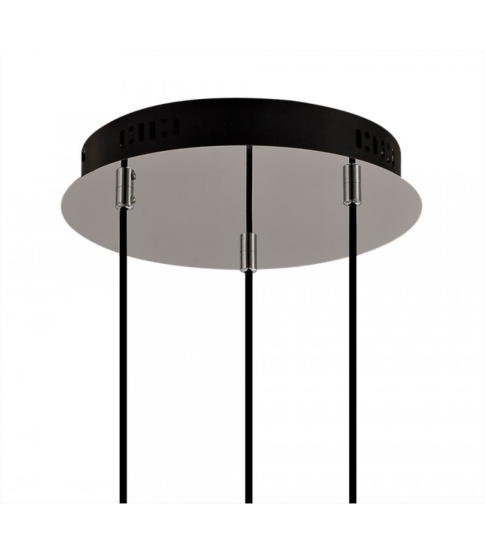 Multiple Ceiling Cluster Pendant, 3 x 8W LED, 4000K, 2160lm, Smoked, Copper & Champagne, Black - 4