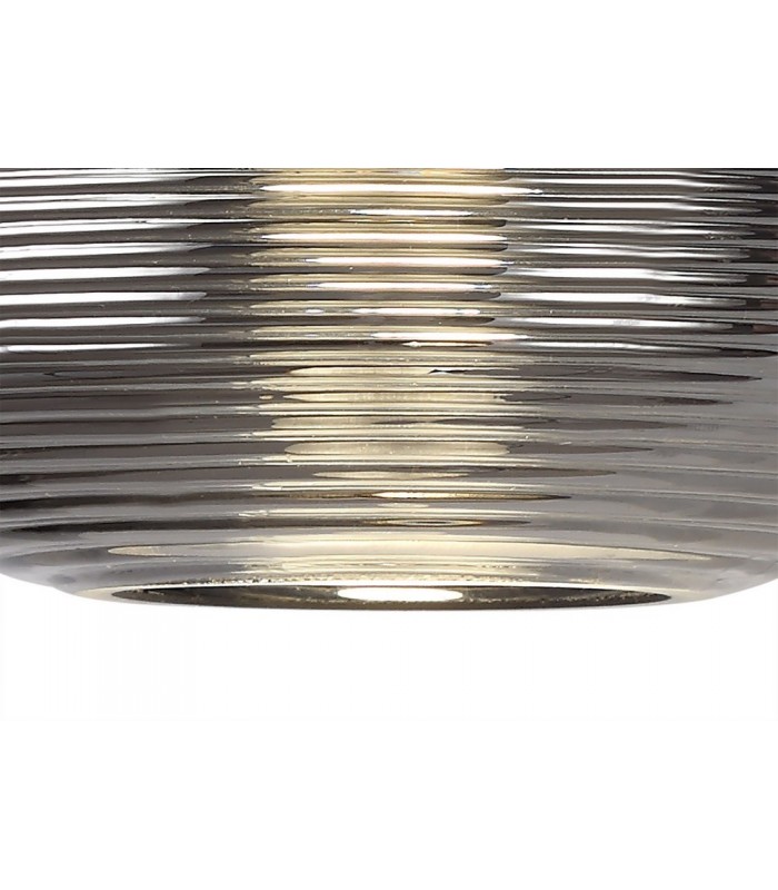 Wall Light Switched, 1 x 8W LED, 4000K, Smoked, Polished Chrome - 7