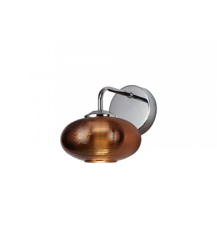 Wall Light Switched, 1 x 8W LED, 4000K, Copper, Polished Chrome - 1