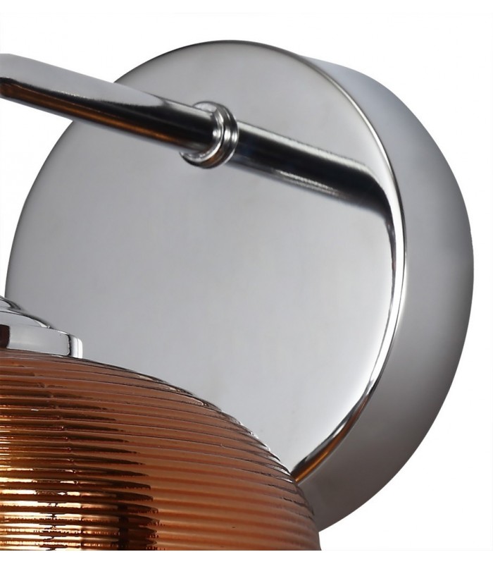 Wall Light Switched, 1 x 8W LED, 4000K, Copper, Polished Chrome - 4