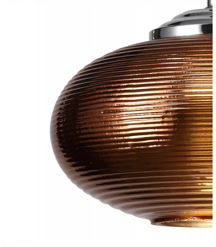 Wall Light Switched, 1 x 8W LED, 4000K, Copper, Polished Chrome - 6