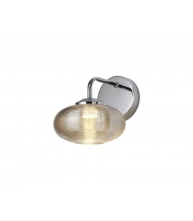 Wall Light Switched, 1 x 8W LED, 4000K, Champagne, Polished Chrome - 1