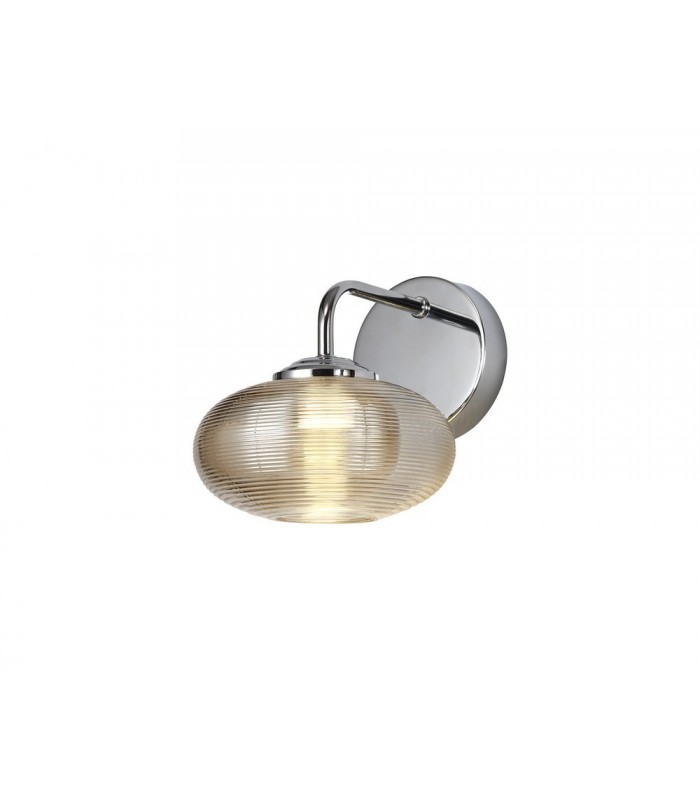 Wall Light Switched, 1 x 8W LED, 4000K, Champagne, Polished Chrome - 1