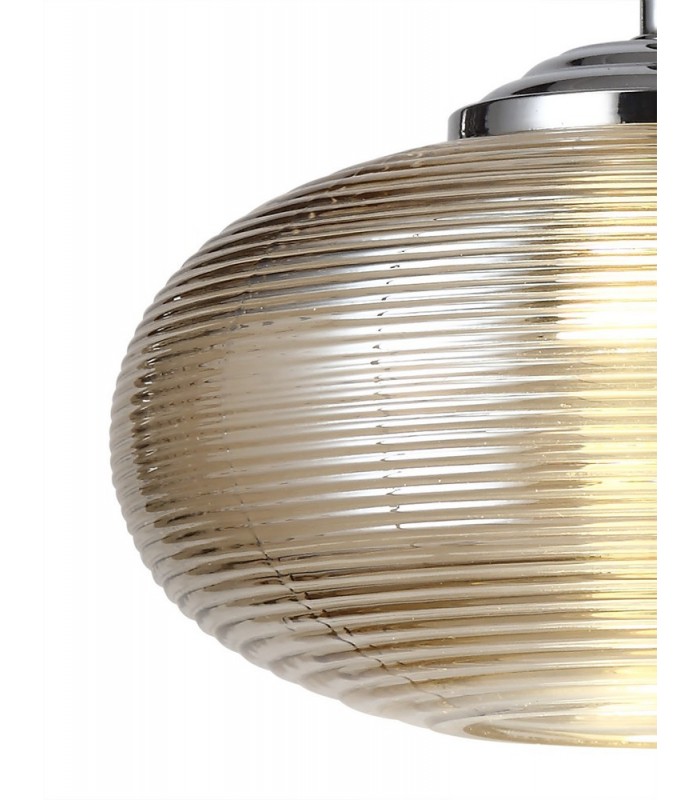 Wall Light Switched, 1 x 8W LED, 4000K, Champagne, Polished Chrome - 6