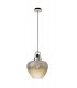 Ceiling Dome Pendant, 1 x E27, Black Smoke & Clear, Polished Chrome - 1