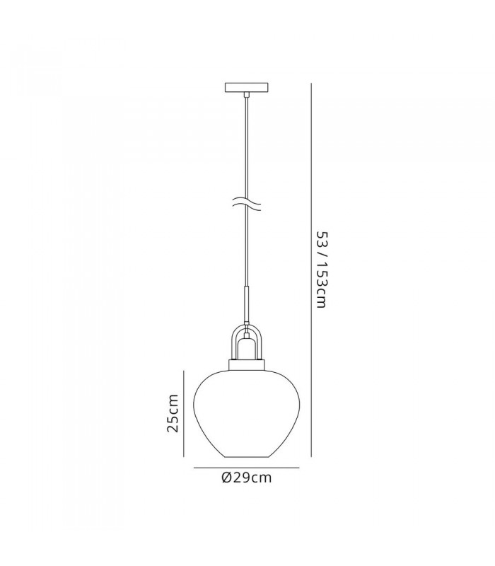 Ceiling Dome Pendant, 1 x E27, Black Smoke & Clear, Polished Chrome - 2