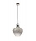 Ceiling Dome Pendant, 1 x E27, Black Smoke & Clear, Polished Chrome - 3