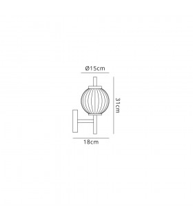 Wall Lamp, 1 x G9, Antique Brass, Smoked Glass - 2