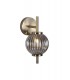 Wall Lamp, 1 x G9, Antique Brass, Smoked Glass - 4