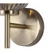 Wall Lamp, 1 x G9, Antique Brass, Smoked Glass - 6