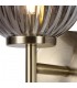 Wall Lamp, 1 x G9, Antique Brass, Smoked Glass - 7
