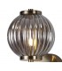 Wall Lamp, 1 x G9, Antique Brass, Smoked Glass - 8
