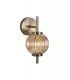 Wall Lamp, 1 x G9, Antique Brass, Amber Glass - 5