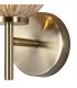 Wall Lamp, 1 x G9, Antique Brass, Amber Glass - 6