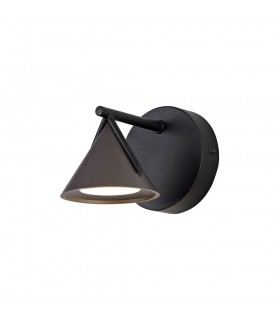 Wall Lamp 1 Light, 1 x 3W LED, 3000K, 110lm, Sand Black, Grey - 1