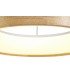 Dimmable Ceiling Pendant 47cm Round 1 x 30W LED 3000K, 1595lm, Medium Oak, Matt White - 7