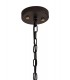 Ceiling Pendant 3 Light E27, Brown Oxide, Bronze With Clear Glass Shades - 4