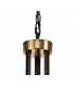 Ceiling Pendant 3 Light E27, Brown Oxide, Bronze With Clear Glass Shades - 5