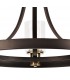 Ceiling Pendant 3 Light E27, Brown Oxide, Bronze With Clear Glass Shades - 9