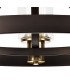 Ceiling Pendant 3 Light E27, Brown Oxide, Bronze With Clear Glass Shades - 10