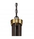 Ceiling Pendant 5 Light E27, Brown Oxide, Bronze With Clear Glass Shades - 5