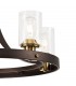 Ceiling Pendant 5 Light E27, Brown Oxide, Bronze With Clear Glass Shades - 8