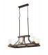 Linear Ceiling Pendant 6 Light E27, Brown Oxide, Bronze With Clear Glass Shades - 4