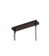 Linear Ceiling Pendant 6 Light E27, Brown Oxide, Bronze With Clear Glass Shades - 6