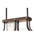 Linear Ceiling Pendant 6 Light E27, Brown Oxide, Bronze With Clear Glass Shades - 7