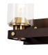 Wall Lamp 2 Light E27, Brown Oxide, Bronze With Clear Glass Shades - 5