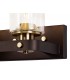 Wall Lamp 2 Light E27, Brown Oxide, Bronze With Clear Glass Shades - 6