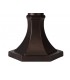 Pedestal Lamp, 1 x E27, Antique Bronze, Clear Ripple Glass, IP54 - 4