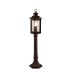 Bollard Post Lamp, 1 x E27, Antique Bronze, Clear Ripple Glass, IP54 - 1