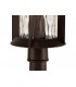 Bollard Post Lamp, 1 x E27, Antique Bronze, Clear Ripple Glass, IP54 - 6