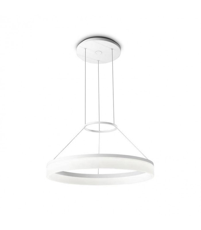 Integrated LED 1 Light Dimmable Small Ceiling Pendant White - 1